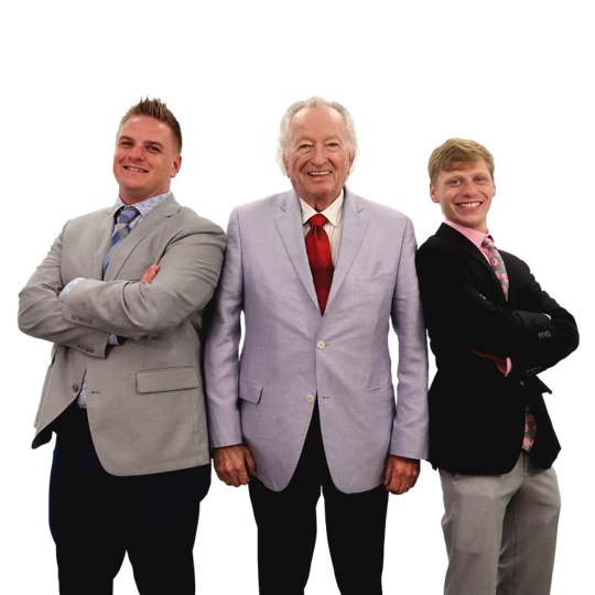 Austin Boyer, Dick Gordon, and Jack Mosley of Gordon Insurance